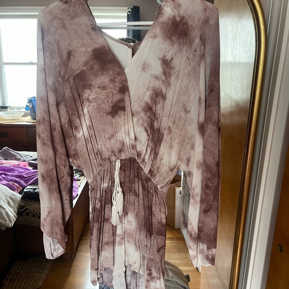 Tie-Dye Long Sleeve Romper